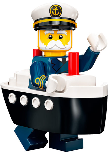 Minifigurine Lego avec un bateau